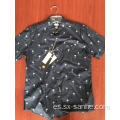 Camisa de hombre estampada 100% algodón premium